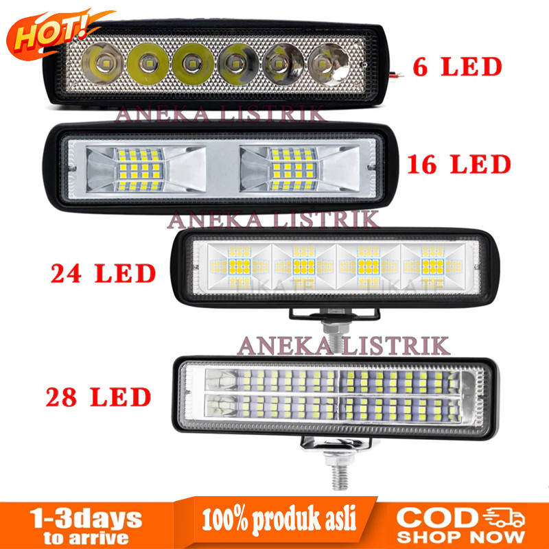 1pc Lampu Tembak CWL CREE 24 Mata LED & 16 Mata LED 12Volt Dan 24Volt Bahan Aluminium Lampu Mobil & 