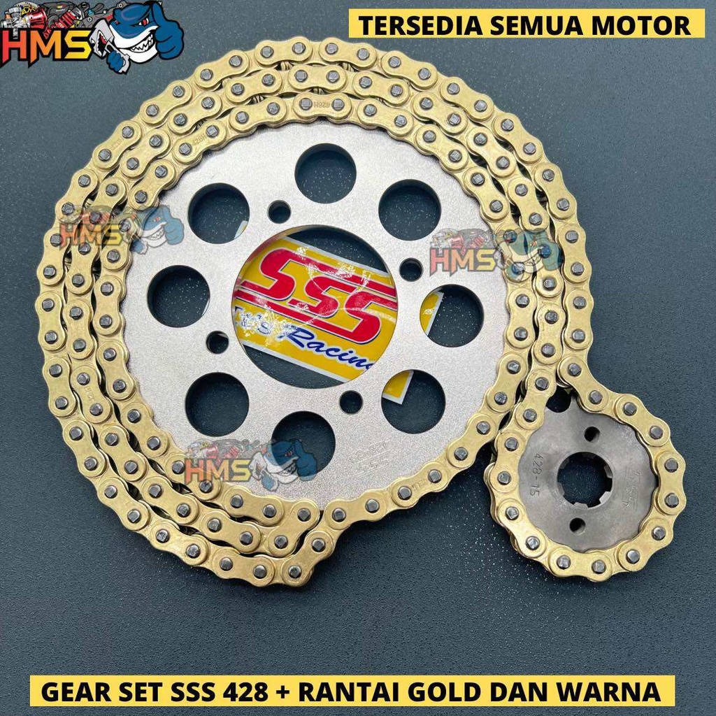 Gir Set SSS 428 Jupiter Mx Lama Gir SSS Jupiter Mx New Jupiter Mx Jupiter Z Rantai Warna 428H 130
