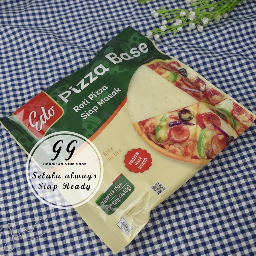

EDO PIZZA Base Roti Piza siap masak diameter 15 CM Frozen Half Baked 120 gram
