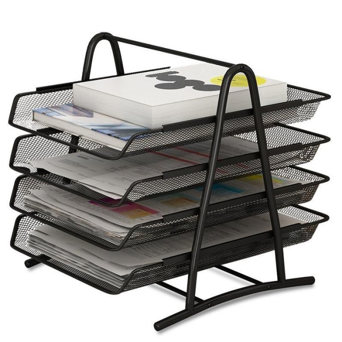 

SHENAR, RAK DOKUMEN KERTAS 4 SUSUN / TEMPAT FILE DOKUMEN / LETTER TRAY