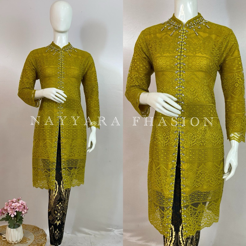 Kebaya Modern \ Kebaya Tunik \ Setelan Kebaya Brokat \ Kebaya Brokat \ Kebaya Encim \   Tunik Brukat