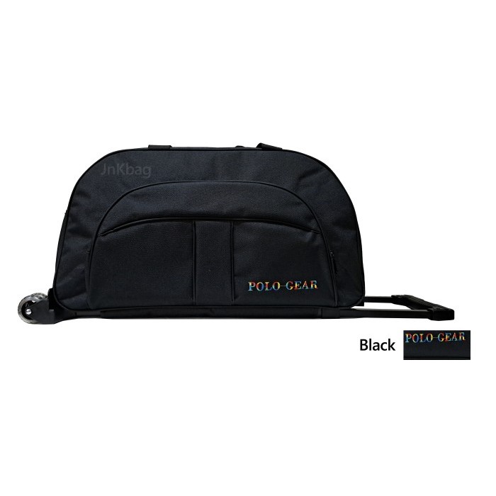TROLLY BAG POLO GEAR 8827 BAHAN KANVAS - Hitam AS