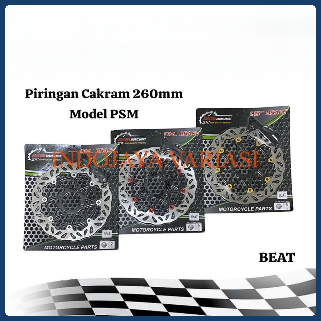 Piringan Cakram Variasi Lebar Beat Model Psm Piringan Depan Variasi 260mm Akai Racing