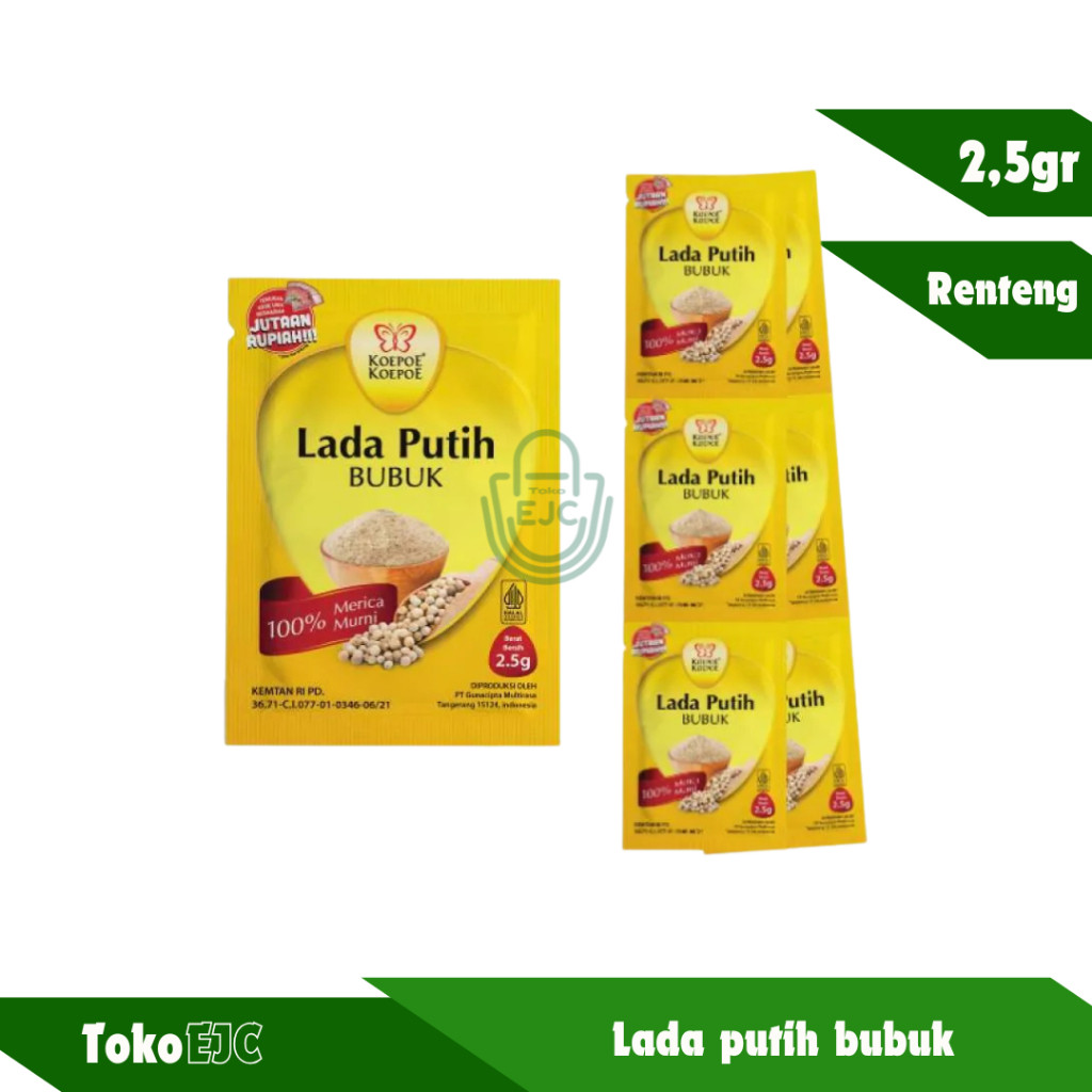 

[EJC] Koepoe koepoe lada putih bubuk 2,5gr 1 renceng isi 10pcs+1pcs