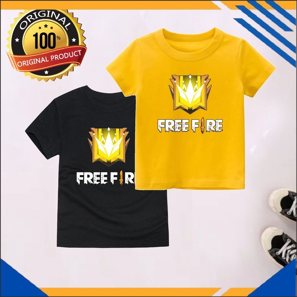 AHZ - Kaos Anak FF Motif Grand Master Baju Anak Free Fire Laki Laki Dan Perempuan Fashion Kids 15 A6