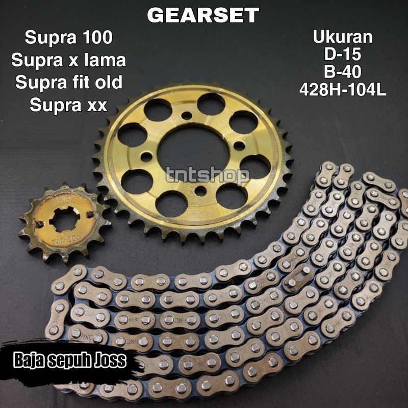 Gearset Supra x Supra fit old Grand Supra xx Baja sepuh Joss gigi tarik rantai roda supra