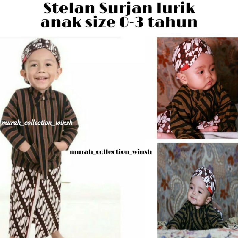 Baju lurik anak laki laki  // baju jawa anak laki laki // baju adat anak / baju adat jawa Terlaris