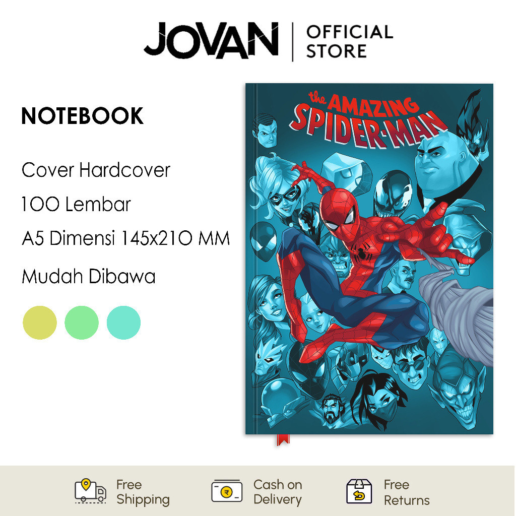 

Notebook Hardcover Custom Spider-Man 9 Buku Tulis Catatan Note Agenda Planner Jurnal Diary Notebook Anime