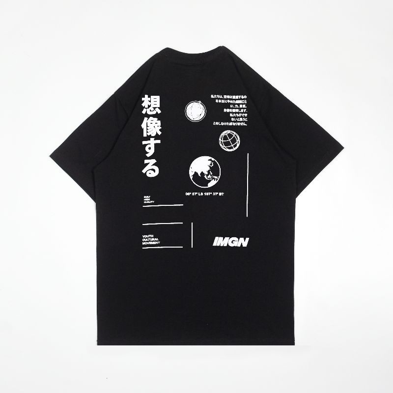 Imagineco Kaos Lengan Pendek Hitam "Axel"