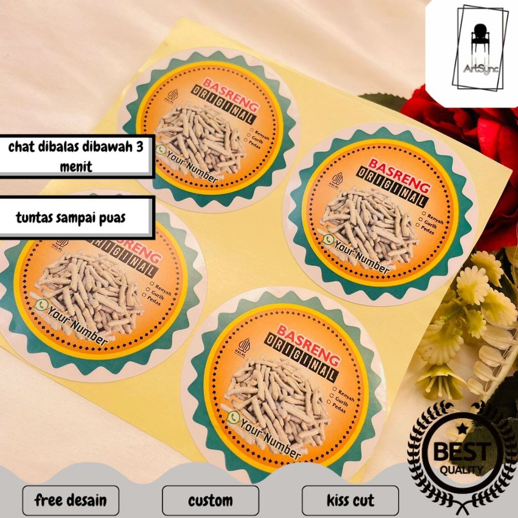 

Syncart 5-8 Stiker Label Makanan Basreng Sticker Cemilan Pedas Bulat Free Desain Uk.Sedang Custom