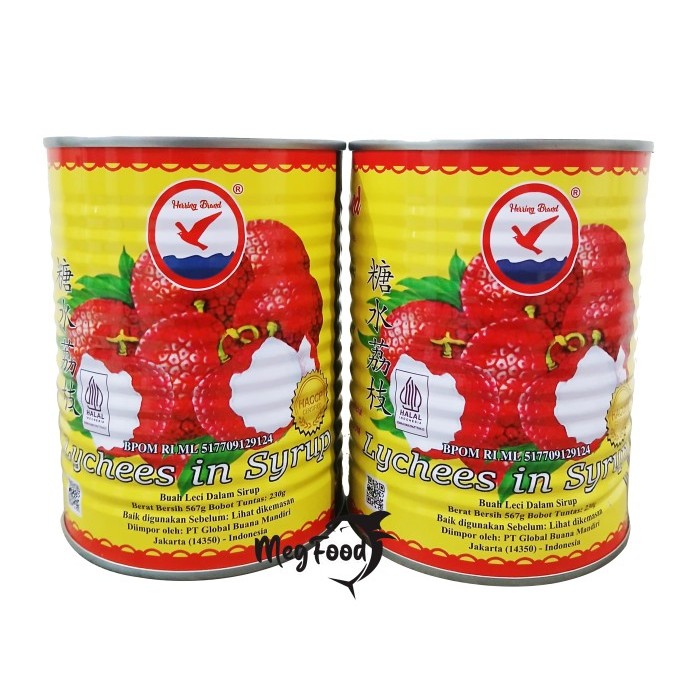 

Herring Brand Canned Lychees in Syrup / Leci Kaleng 565 gram
