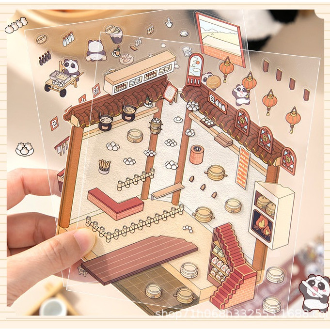 

ZHUMR9N 3D Decorative Sticker Korea New Series Simno Panda Japan Capybara Viral Sticker 3D Landscaping Creative Mainan Anak Unik