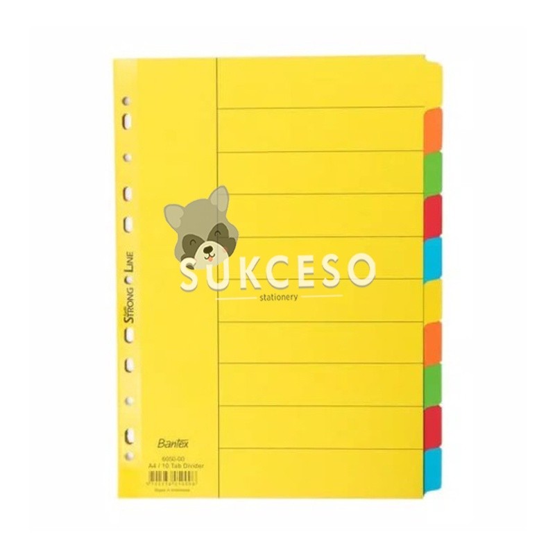 

Bantex A4 6050 00 10 Tab Divider Index/ Pembatas Buku Murah
