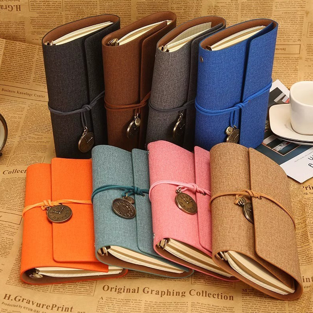 

A6 Retro Traveler Notebook PU Leather Cover Inner Page Refillable Pages Suitable for School Students and Business Office Use