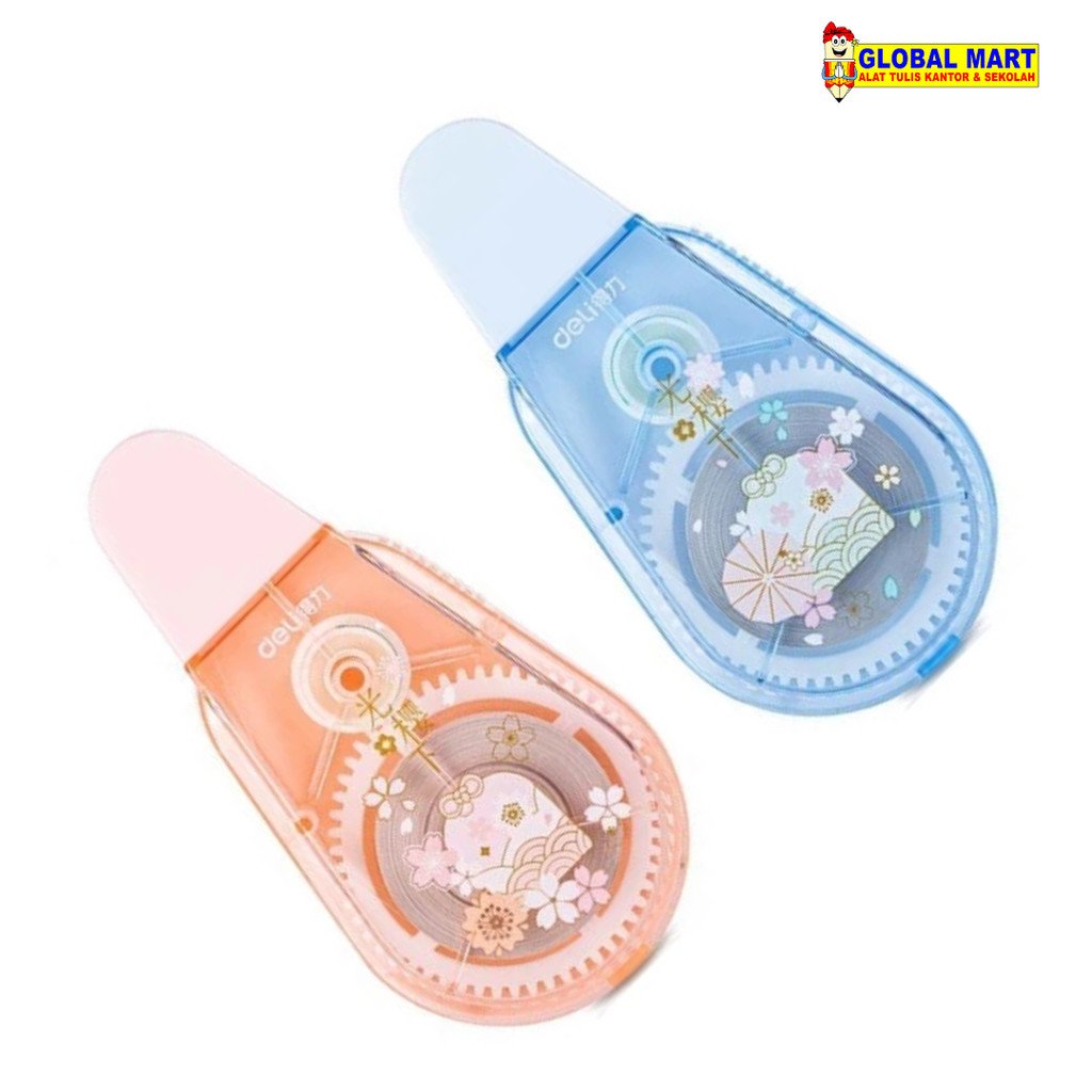 

Correction Tape Deli 71547 - Tip Ex Roll Motif Lucu Sekolah 20m Warna Pink Biru