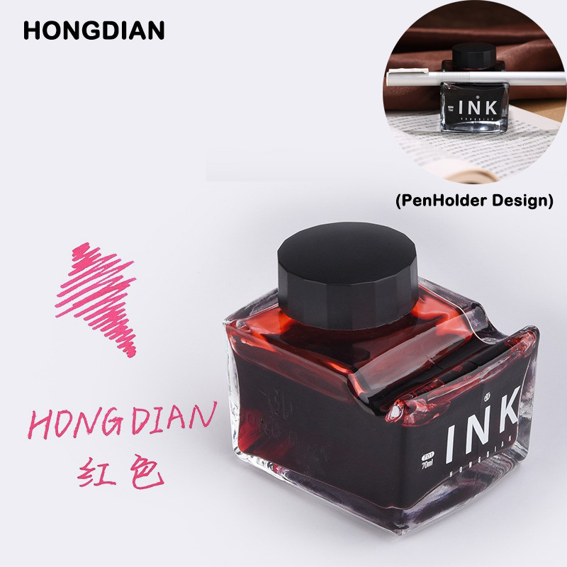 

HONGDIAN 70/60/18ml Fountain Pen Ink High Quality Color Ink Glass Bottled Ink Refill Cartridge School Office Supplies Stationery