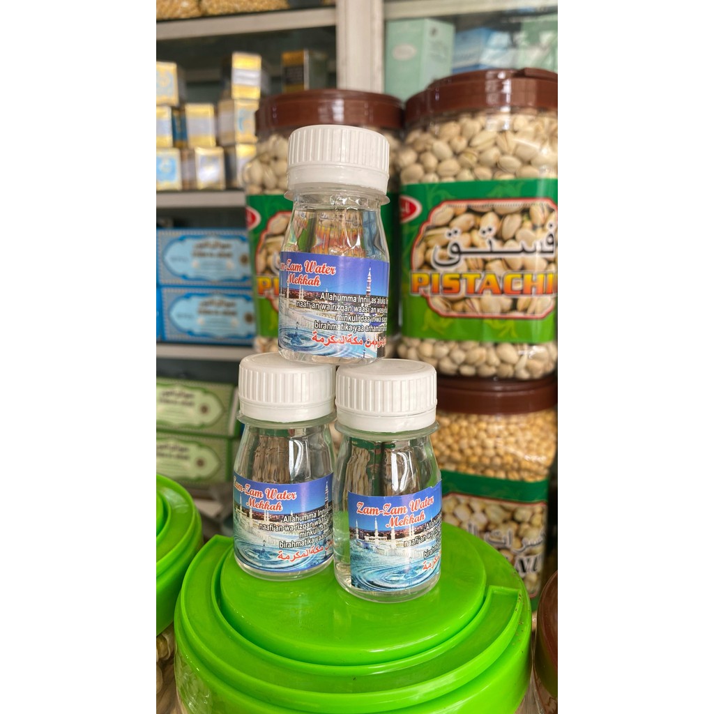 

Air Zam Zam Original Botol Kecil Isi 70ml dan 40ml/botol