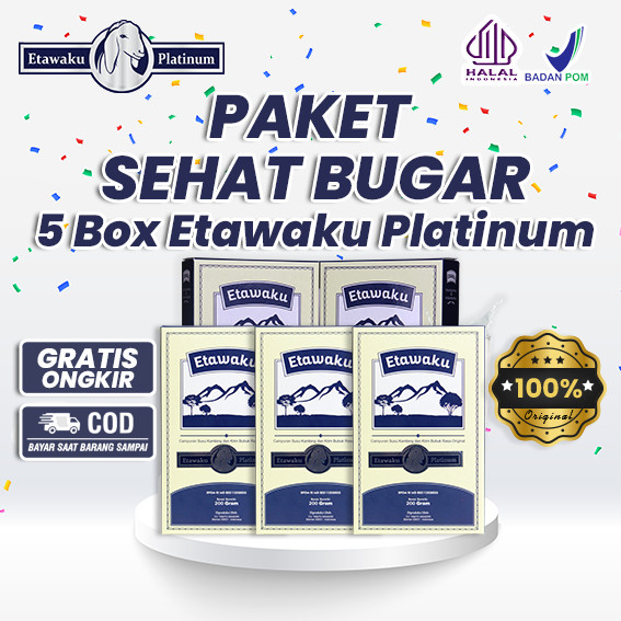 

PAKET 5 BOX ETAWAKU PLATINUM - Susu Etawaku Cegah Virus & Meningkatkan Imunitas Tubuh Mencegah Penyakit Cegah Sakit Meningkatkan Daya Tahan Tubuh Sendi Sehat Nafas Lega Mengobati Asma Penyakit Pernapasan Pernafasan Napas Segar