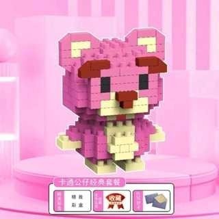 Briks lotso pink mainan eukasi nano block brick mini building block lotso