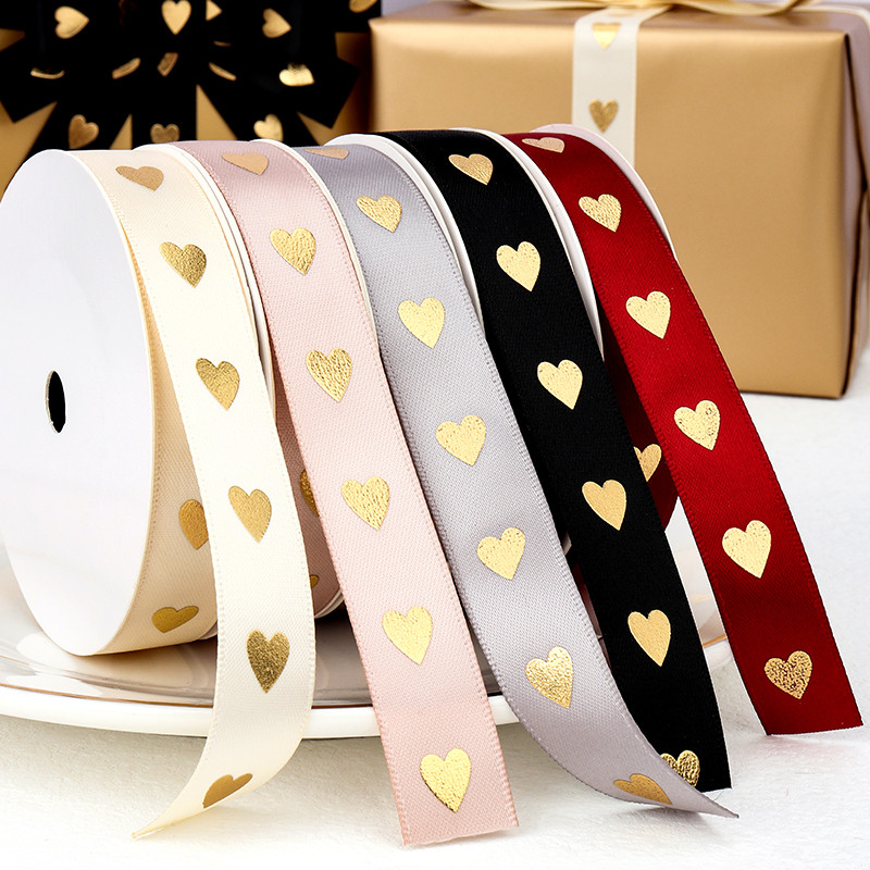 

10Yards Temperament Love Series Ribbons Valentine's Day Wedding Party Baking Bouquet Bows Handmade Materials Gift Packaging