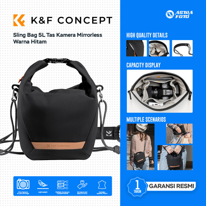 KNF Concept Sling Bag 5L Tas Kamera Mirrorless K&F Concept Camera Bag