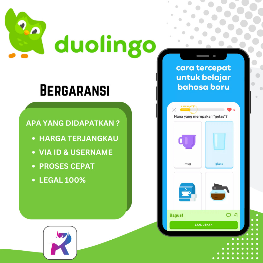 ￼lifetime duolingo super Belajar Bahasa aplikasi