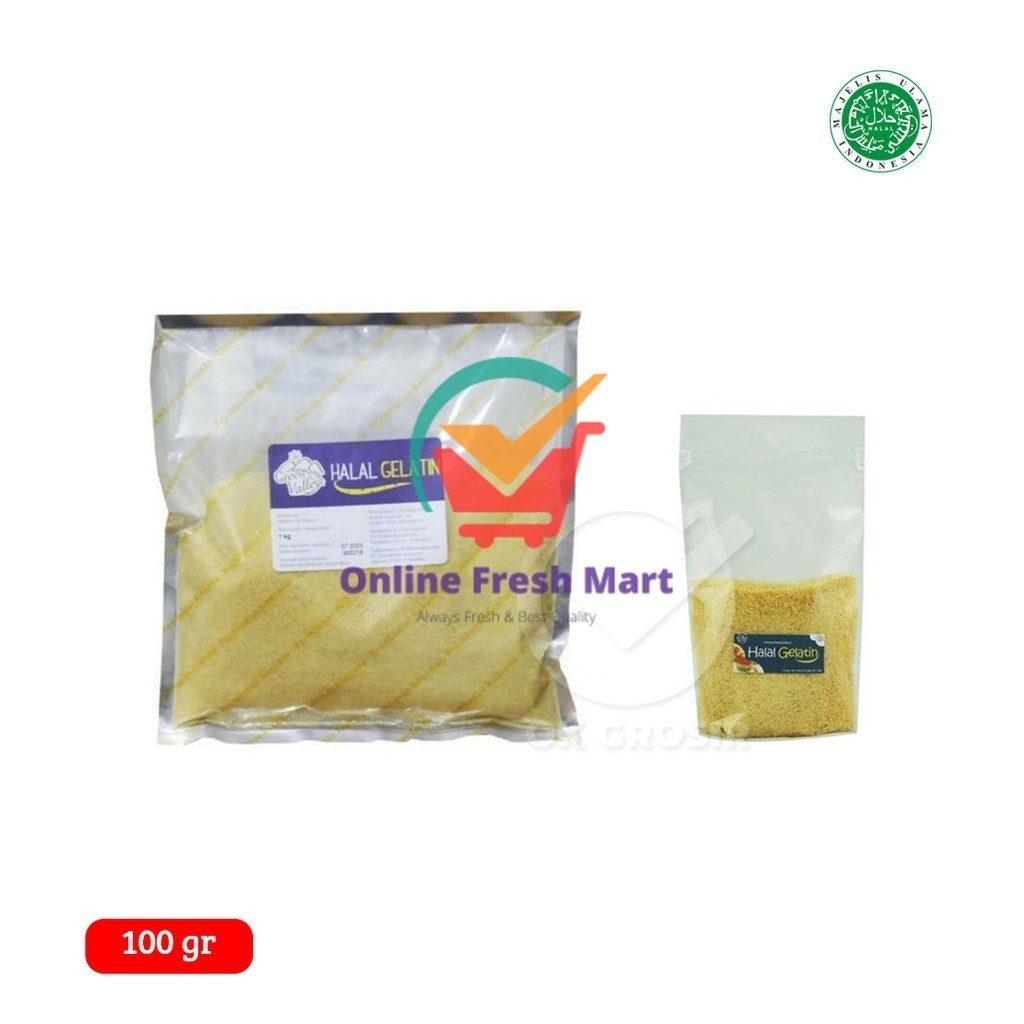 

Gelatin Bubuk/ Gelatine Powder (100 gr) HALAL - Online Fresh Mart Denpasar