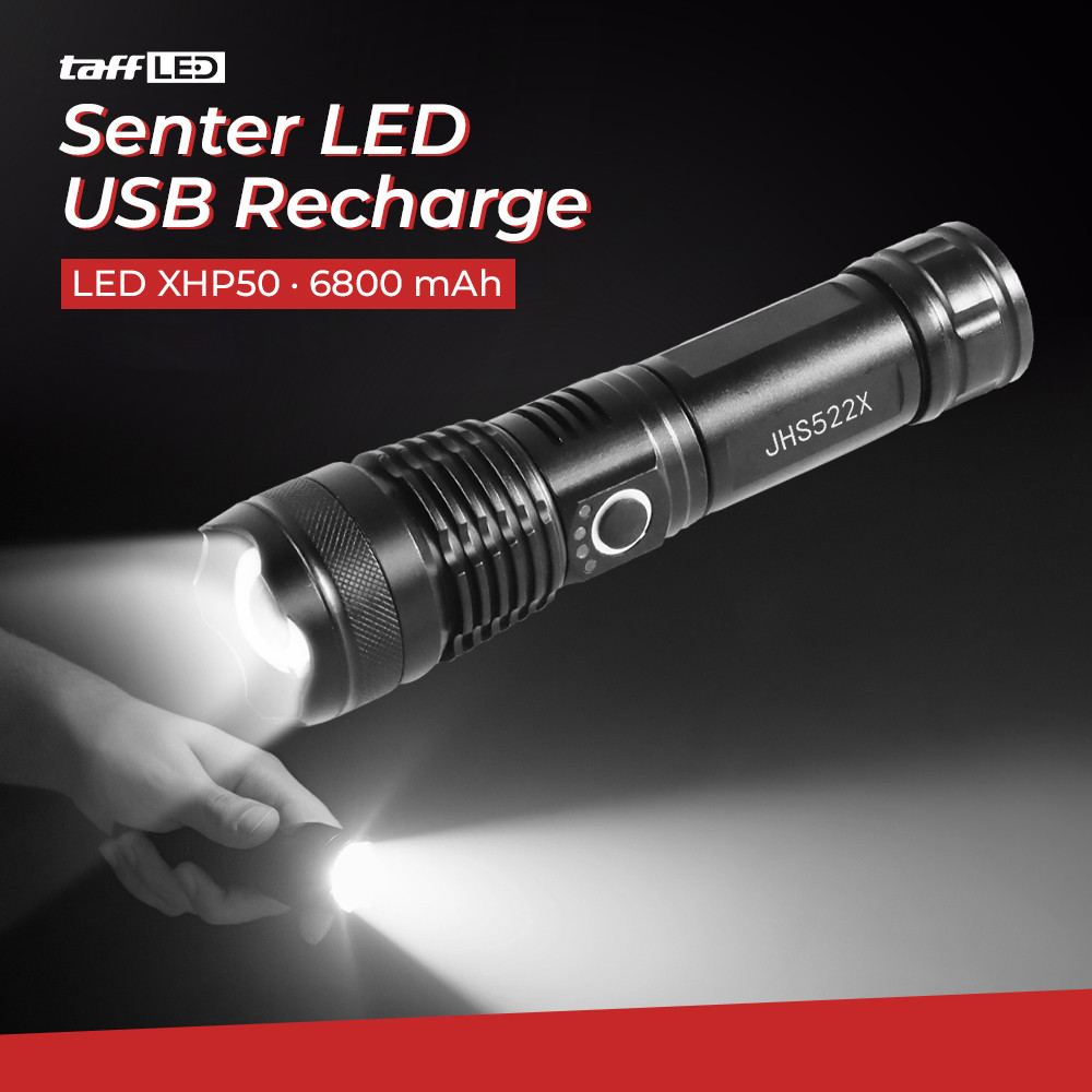 TaffLED Senter LED XHP50: Penerangan Andal Jarak Jauh