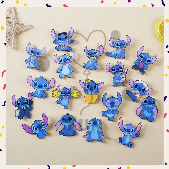 FF COD PROMO - Bros Pin 10 Motif Lucu Karakter Stitch Gaya Korea Jepang Bros Pin Akrilik