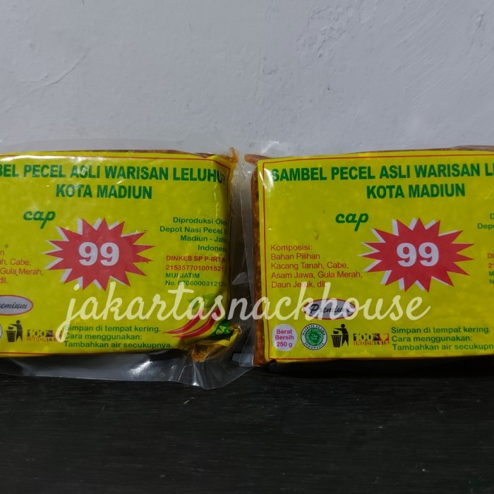 

✨TERLARIS -SAMBEL PECEL CAP 99 ASLI KHAS KOTA MADIUN - Tidak Pedas