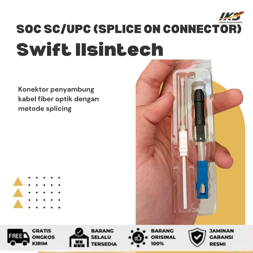 SOC (Splice on Connector) Swift Ilsintech SC/UPC Sambungan Kabel Fiber Optik