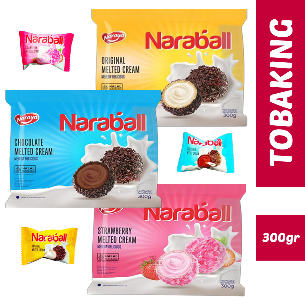 

Naraya Naraball 300gr Chocolate Wafer Ball Melted Creme Strawberry