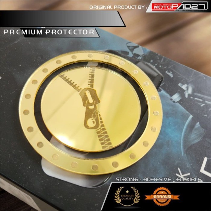 Garnis Cover Tutup Bensin Fuelpad Yamaha Freego Dan Grand Filano - Gold