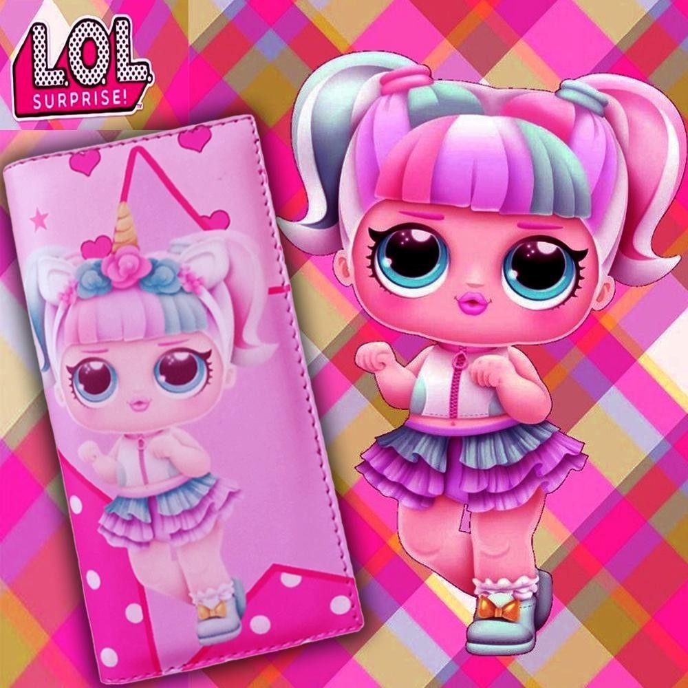 Buat anak LOL PINK Dompet Anak Perempuan Dompet Wanita Model Panjang PINK LOL 5