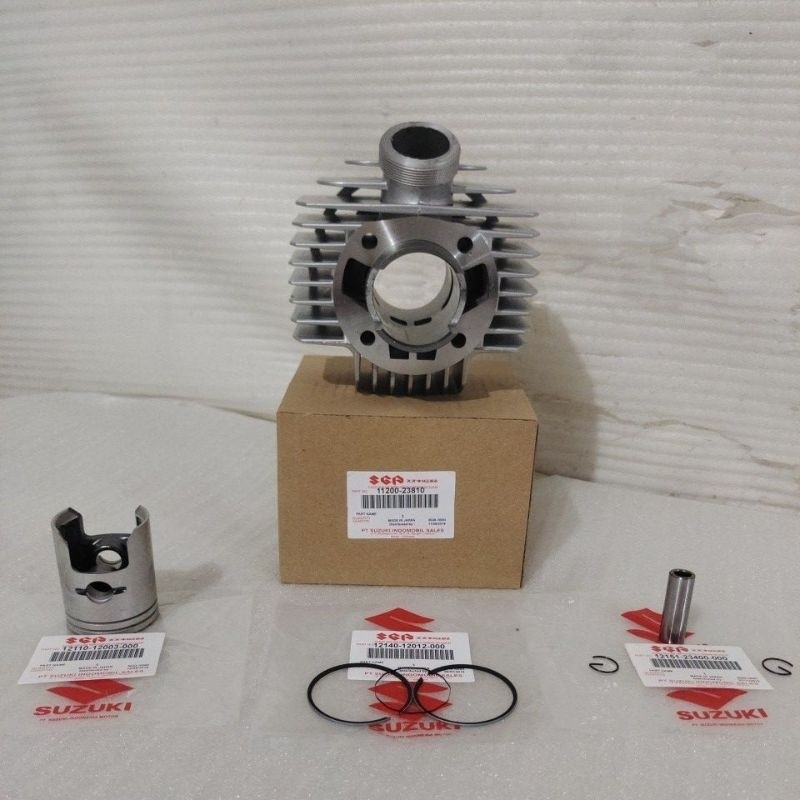 COD Cylinder Block Blok Seher Seker Boring Buring Komplit + Piston Suzuki A 100 A100 Original ASLI-M
