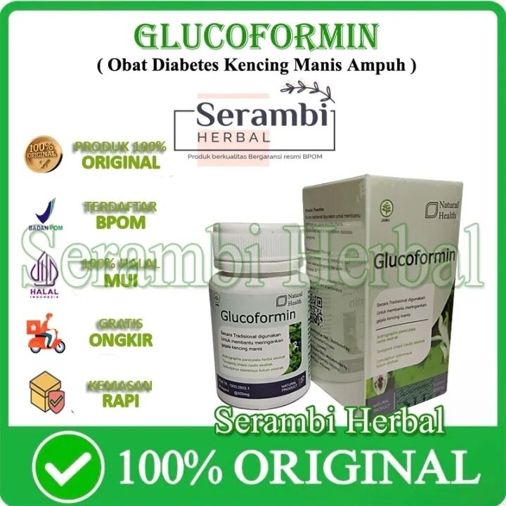 

Glucoformin original Obat diabetes kencing manis BPOM meningkatkan Hormon insulin dalam tubuh menjaga kadar gula dalam darah joklen9000
