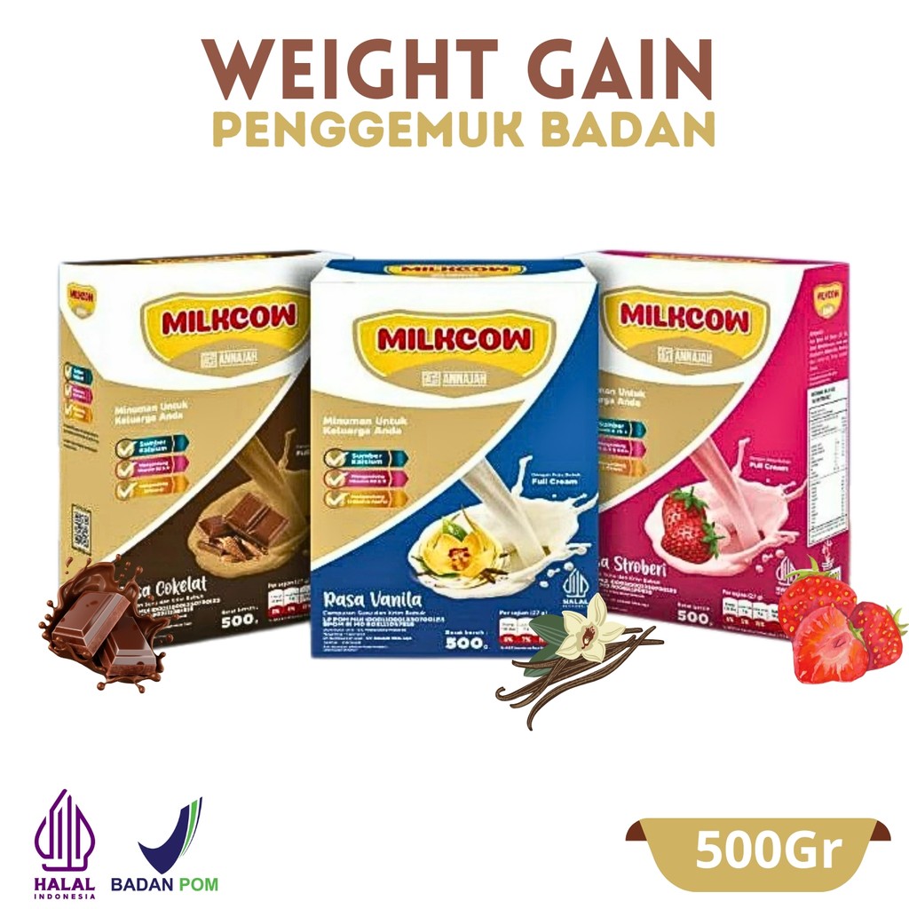 

Milkcow Susu Penggemuk 500gram Weight Gain Fullcream Milk Penambah Nafsu Makan