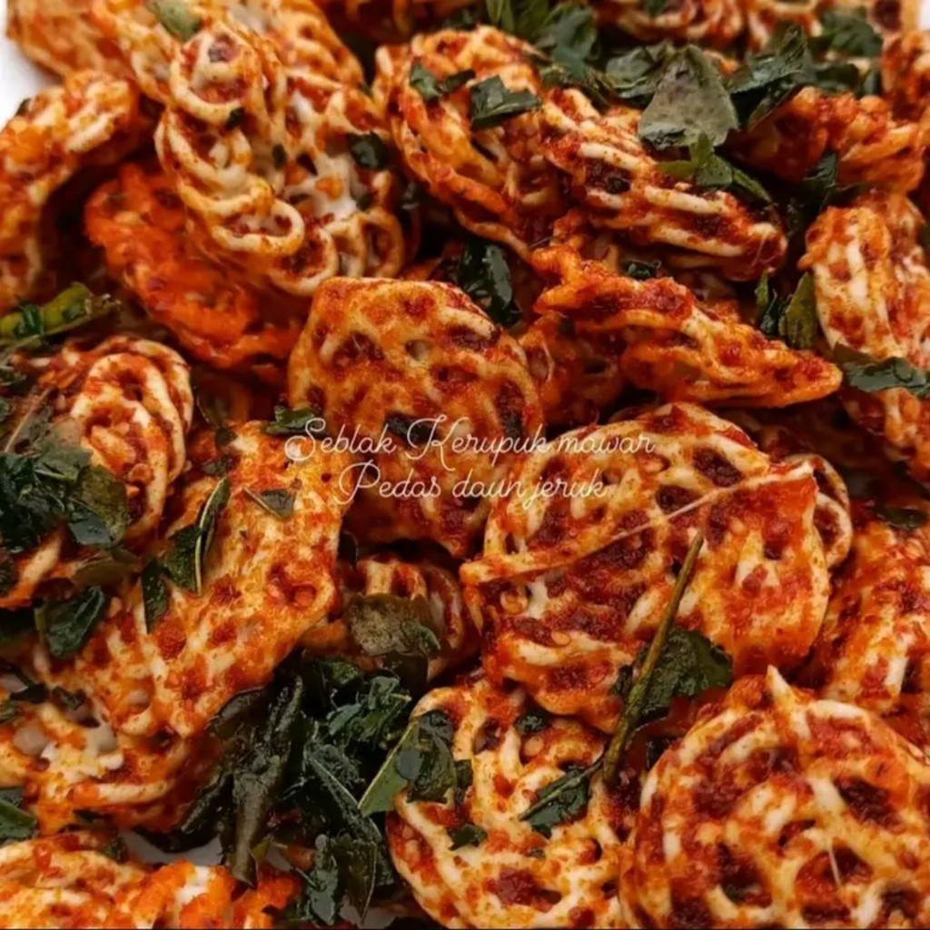 

Seblak Kering Kerupuk Rafael / Kerupuk Pedo / Kerupuk Mawar Pedas Daun Jeruk / Original Daun Jeruk / Kemasan 250 Gr / 500 Gr / 1 KG