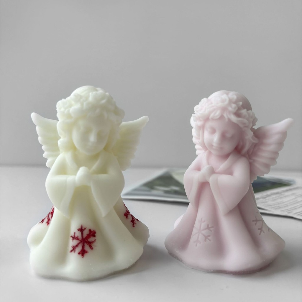 

3D Little Angel Aroma Candle Silicone Mold DIY Christmas Decoration Plaster Molds Handmade Soap Candle Making Supplies