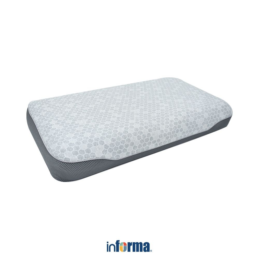 Informa Sleep 68X37 cm Bantal Bamboo Charcoal - Abu-Abu Pillow Bantal Empuk Perlengkapan Kamar Tidur