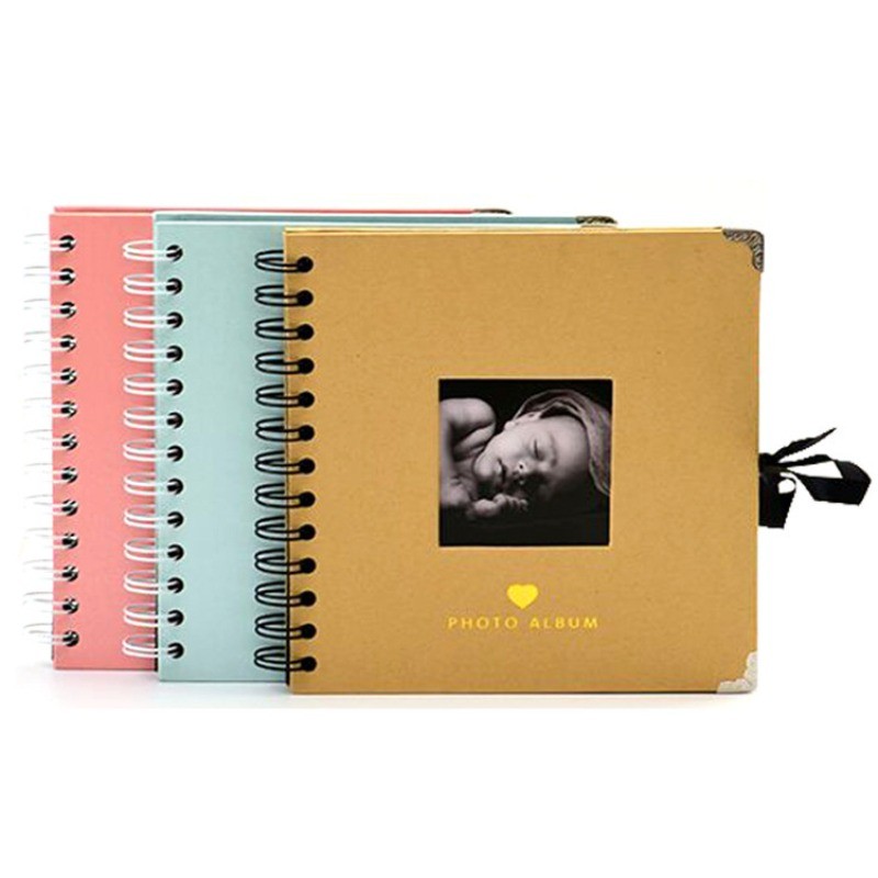 

Fashion Stick Photo Album DIY Handmade Creative Scrapbook Journal for Baby Grow Family Wedding Picture Candy Color Photo Albums