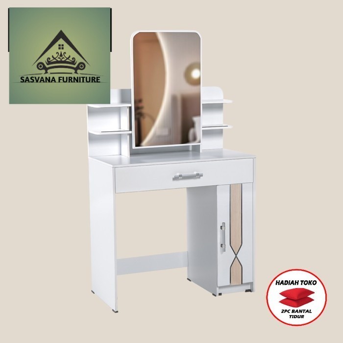 (FREE BANTAL TIDUR) TERLARIS Olympic Meja Rias Kaca Panjang / Dressing Table / MR SEAMUS SASVANA FUR