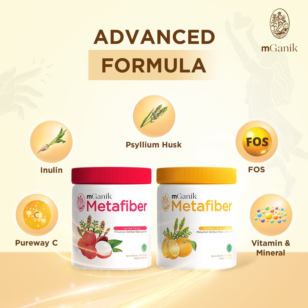 

mGanik METAFIBER 450 Gram / M ganik Meta fiber Minuman Serbuk / Atasi Diabetes Gula Darah Kolesterol / Multi Grain Superfood