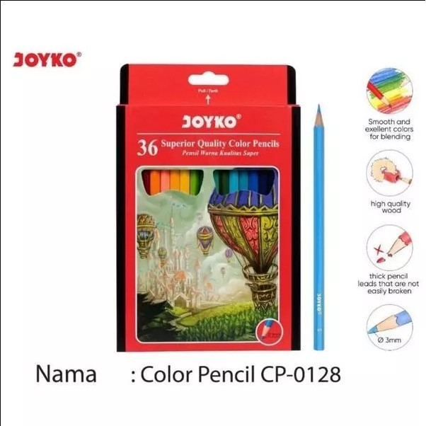 

Pensil Warna Joyko CP-0128 36 Warna Colour Pencil