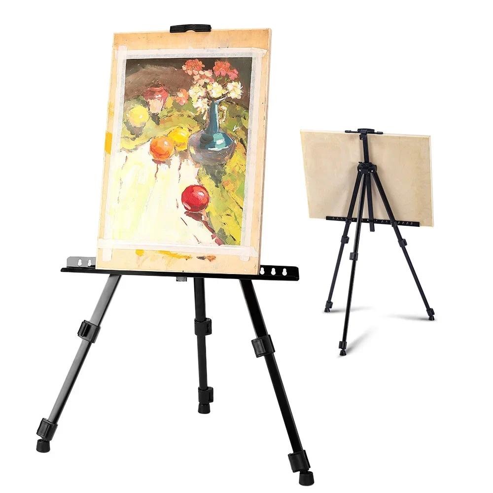 

Portable Shrinkable Drawing Board Stand,Metal Easel,Foldable Tripod,Height Adjustable,Art Supplies Sketch tools,160cm Height