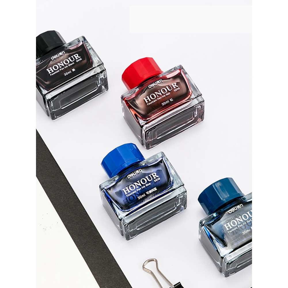 

Deli S636 S635 Fountain Pen Ink 30ml 50ml Bottle Black Blue Pen Ink BlackBlue Red Ink Darkblue Ink Wholesale Ink Bottle