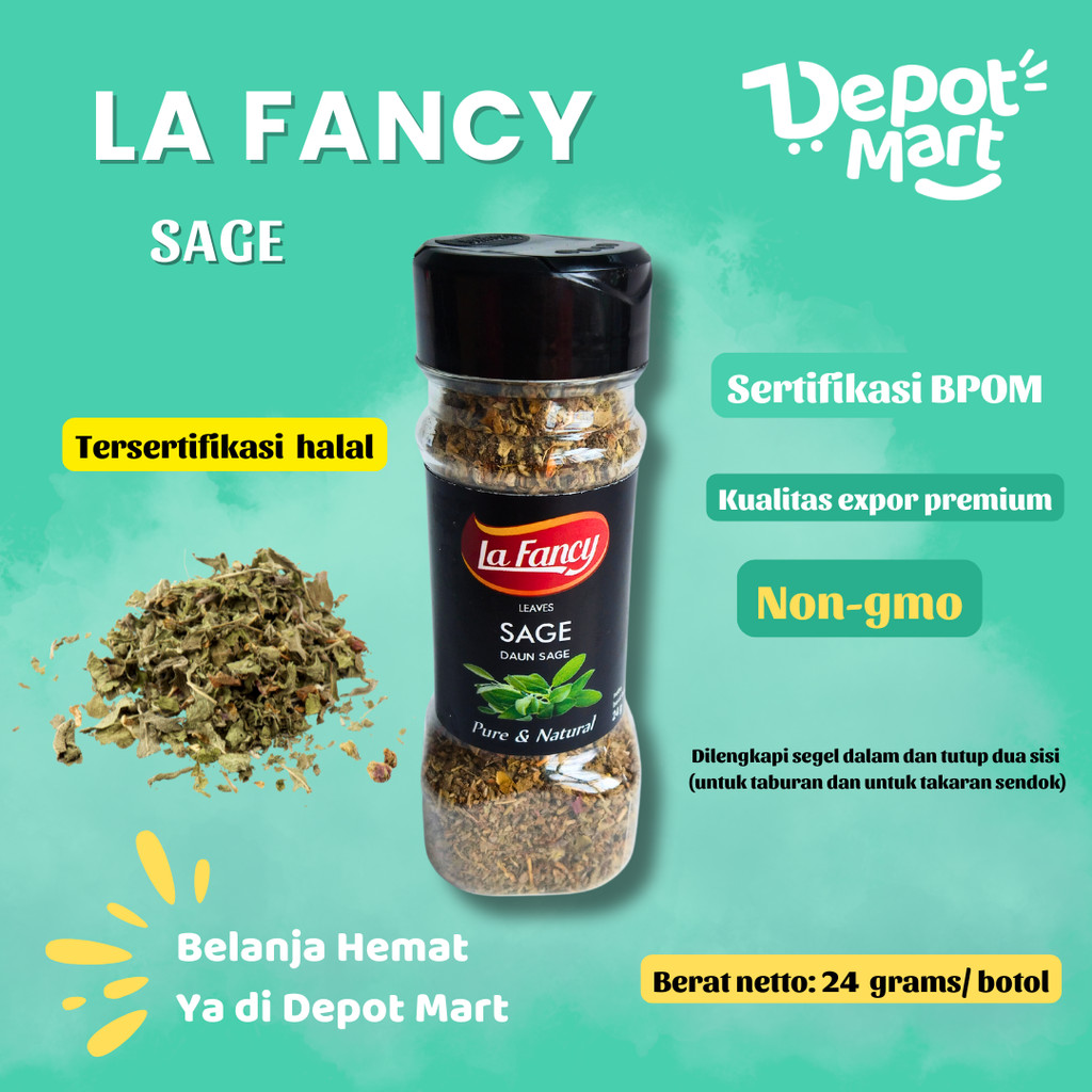 

La Fancy Foods Daun Sage 100% Murni 24g Depot Mart