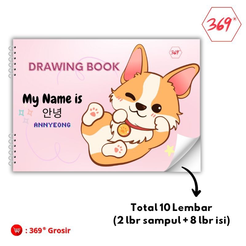 

369 - JILID SPIRAL Drawing Book / Buku Gambar A4 FANCY CORGI