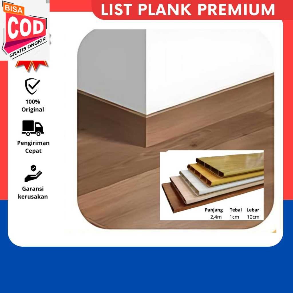 LIST PVC/PLINT LIST PLANK/SKIRTING LIST LANTAI KAYU LANTAI VINYL 2.4 meter