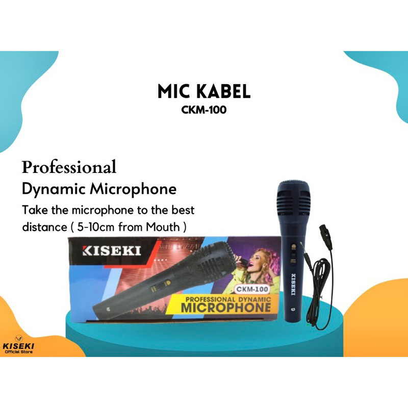 MIC MICROPHONE KABEL KISEKI CKM-100 MIK JACK BESAR